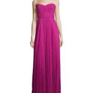 NWT Neiman Marcus - Plisse Gown Hot Magenta - Prom